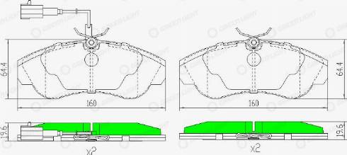 AutomotiveAdriado GLBP0259 - Комплект спирачно феродо, дискови спирачки vvparts.bg