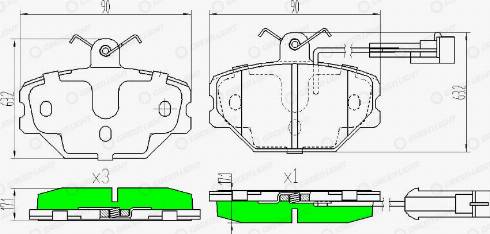 AutomotiveAdriado GLBP0256 - Комплект спирачно феродо, дискови спирачки vvparts.bg