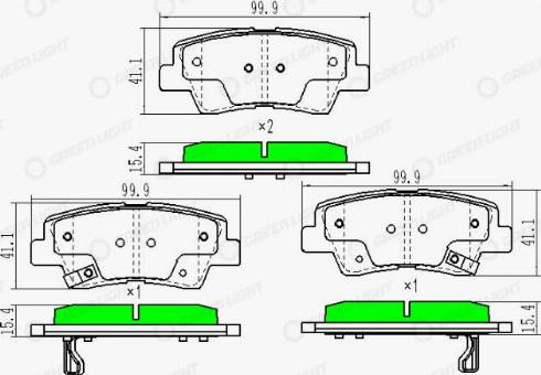 AutomotiveAdriado GLBP0253 - Комплект спирачно феродо, дискови спирачки vvparts.bg