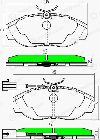 AutomotiveAdriado GLBP0269 - Комплект спирачно феродо, дискови спирачки vvparts.bg