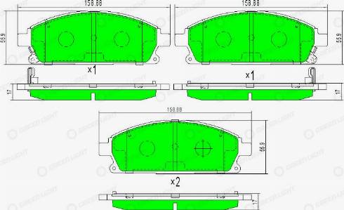 AutomotiveAdriado GLBP0263 - Комплект спирачно феродо, дискови спирачки vvparts.bg