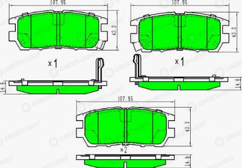 AutomotiveAdriado GLBP0204 - Комплект спирачно феродо, дискови спирачки vvparts.bg