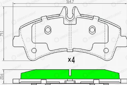 AutomotiveAdriado GLBP0205 - Комплект спирачно феродо, дискови спирачки vvparts.bg