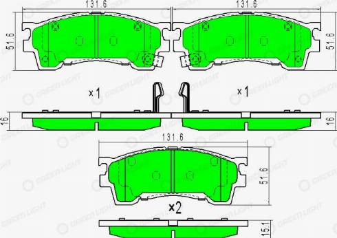 AutomotiveAdriado GLBP0200 - Комплект спирачно феродо, дискови спирачки vvparts.bg