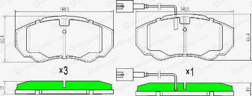 AutomotiveAdriado GLBP0216 - Комплект спирачно феродо, дискови спирачки vvparts.bg