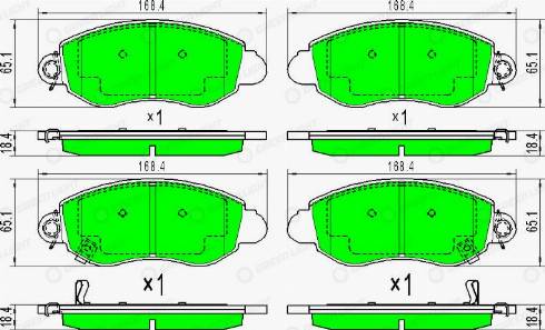 AutomotiveAdriado GLBP0282 - Комплект спирачно феродо, дискови спирачки vvparts.bg