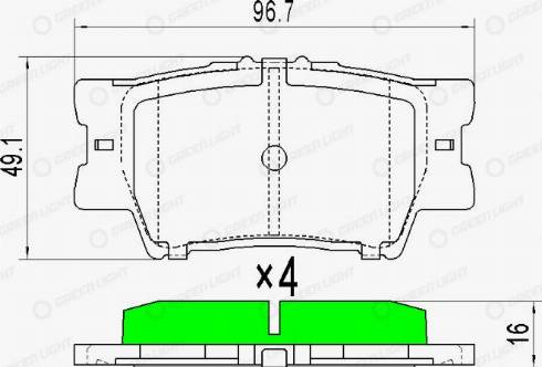 AutomotiveAdriado GLBP0233 - Комплект спирачно феродо, дискови спирачки vvparts.bg