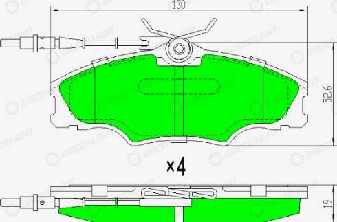 AutomotiveAdriado GLBP0237 - Комплект спирачно феродо, дискови спирачки vvparts.bg