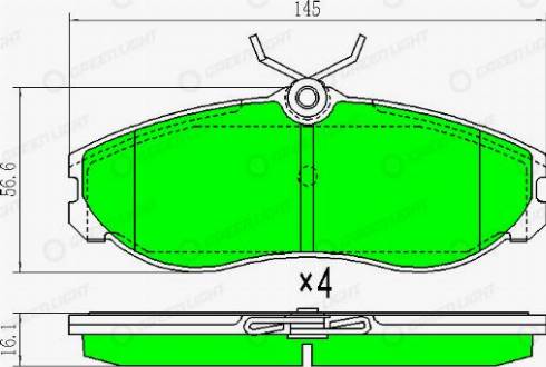 AutomotiveAdriado GLBP0225 - Комплект спирачно феродо, дискови спирачки vvparts.bg