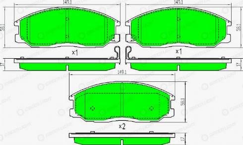 AutomotiveAdriado GLBP0228 - Комплект спирачно феродо, дискови спирачки vvparts.bg