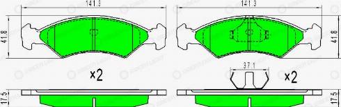 AutomotiveAdriado GLBP0275 - Комплект спирачно феродо, дискови спирачки vvparts.bg