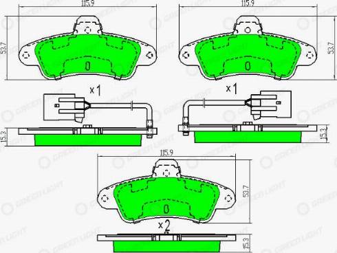 AutomotiveAdriado GLBP0272 - Комплект спирачно феродо, дискови спирачки vvparts.bg