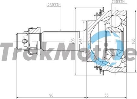 Autoteam G400816 - Каре комплект, полуоска vvparts.bg