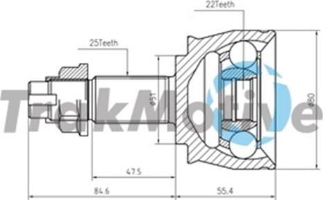 Autoteam G400820 - Каре комплект, полуоска vvparts.bg