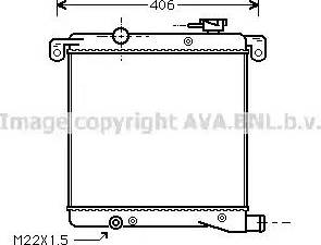 Ava Quality Cooling AB 2001 - Радиатор, охлаждане на двигателя vvparts.bg