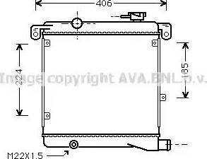 Ava Quality Cooling AB 2002 - Радиатор, охлаждане на двигателя vvparts.bg