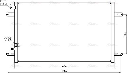 Ava Quality Cooling AI5458 - Кондензатор, климатизация vvparts.bg