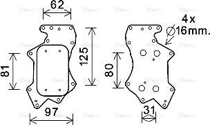 Ava Quality Cooling AI3403 - Маслен радиатор, двигателно масло vvparts.bg