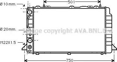 Ava Quality Cooling AI 2059 - Радиатор, охлаждане на двигателя vvparts.bg