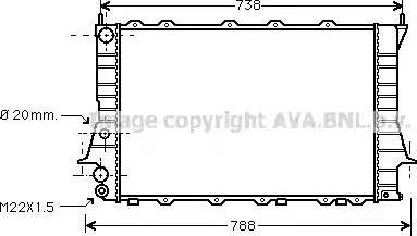 Ava Quality Cooling AI 2077 - Радиатор, охлаждане на двигателя vvparts.bg