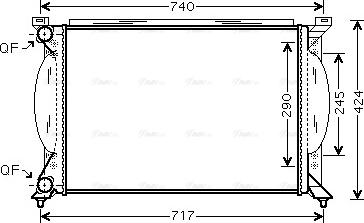 Ava Quality Cooling AI 2195 - Радиатор, охлаждане на двигателя vvparts.bg