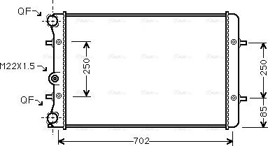 Ava Quality Cooling AI 2155 - Радиатор, охлаждане на двигателя vvparts.bg