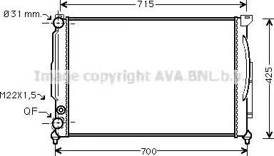 Ava Quality Cooling AI 2105 - Радиатор, охлаждане на двигателя vvparts.bg