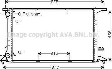 Ava Quality Cooling AI 2292 - Радиатор, охлаждане на двигателя vvparts.bg