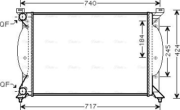 Ava Quality Cooling AI 2240 - Радиатор, охлаждане на двигателя vvparts.bg