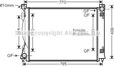 Ava Quality Cooling AI 2253 - Радиатор, охлаждане на двигателя vvparts.bg