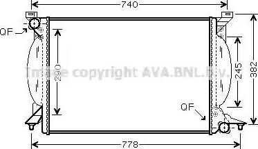 Ava Quality Cooling AI 2206 - Радиатор, охлаждане на двигателя vvparts.bg