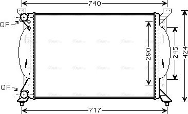 Ava Quality Cooling AI 2201 - Радиатор, охлаждане на двигателя vvparts.bg