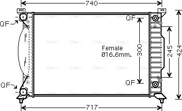 Ava Quality Cooling AI 2202 - Радиатор, охлаждане на двигателя vvparts.bg