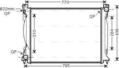 Ava Quality Cooling AI 2235 - Радиатор, охлаждане на двигателя vvparts.bg