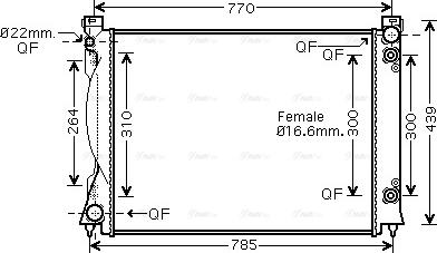 Ava Quality Cooling AI 2236 - Радиатор, охлаждане на двигателя vvparts.bg