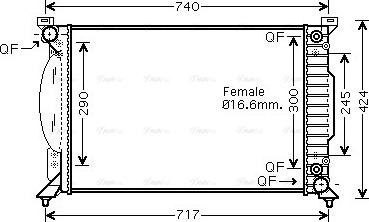 Ava Quality Cooling AI 2229 - Радиатор, охлаждане на двигателя vvparts.bg