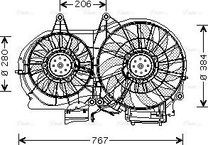 Ava Quality Cooling AI 7506 - Вентилатор, охлаждане на двигателя vvparts.bg