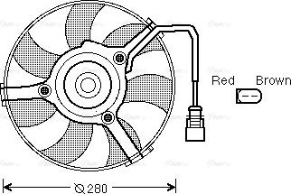 Ava Quality Cooling AI 7516 - Вентилатор, охлаждане на двигателя vvparts.bg