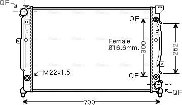 Ava Quality Cooling AIA2125 - Радиатор, охлаждане на двигателя vvparts.bg