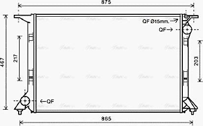 Ava Quality Cooling AIA2331 - Радиатор, охлаждане на двигателя vvparts.bg