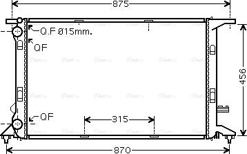 Ava Quality Cooling AIA2292 - Радиатор, охлаждане на двигателя vvparts.bg