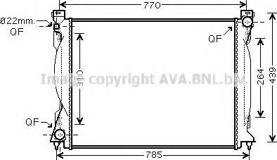 Ava Quality Cooling AIA2235 - Радиатор, охлаждане на двигателя vvparts.bg