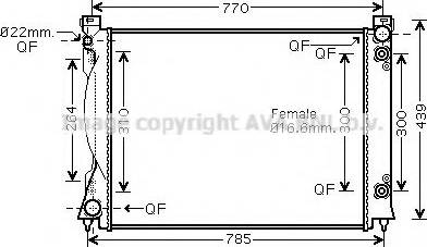 Ava Quality Cooling AIA2236 - Радиатор, охлаждане на двигателя vvparts.bg