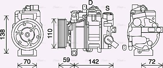 Ava Quality Cooling AIAK411 - Компресор, климатизация vvparts.bg