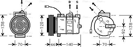 Ava Quality Cooling AI K150 - Компресор, климатизация vvparts.bg