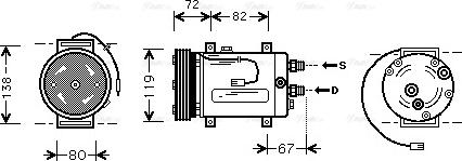 Ava Quality Cooling AIAK177 - Компресор, климатизация vvparts.bg