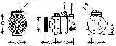 Ava Quality Cooling AIAK349 - Компресор, климатизация vvparts.bg