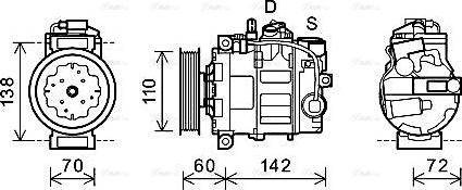 Ava Quality Cooling AIAK344 - Компресор, климатизация vvparts.bg