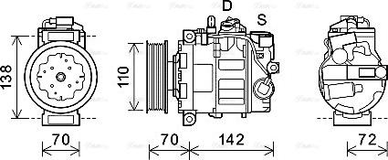 Ava Quality Cooling AIAK381 - Компресор, климатизация vvparts.bg