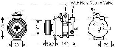 Ava Quality Cooling AIAK334 - Компресор, климатизация vvparts.bg